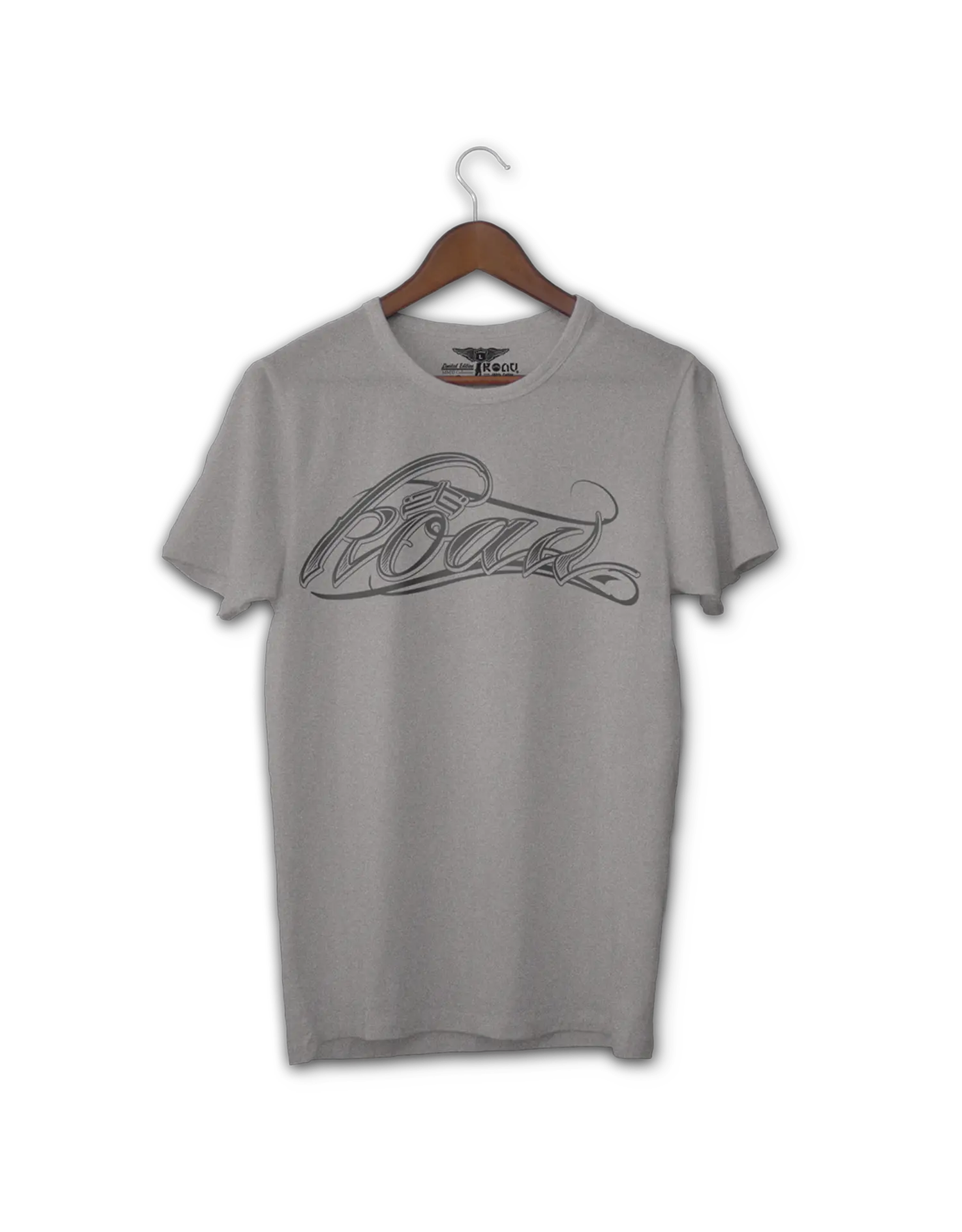 Scripted Heather Grey Premium 90% Cotton/10% Polyester T-Shirt by KOAV