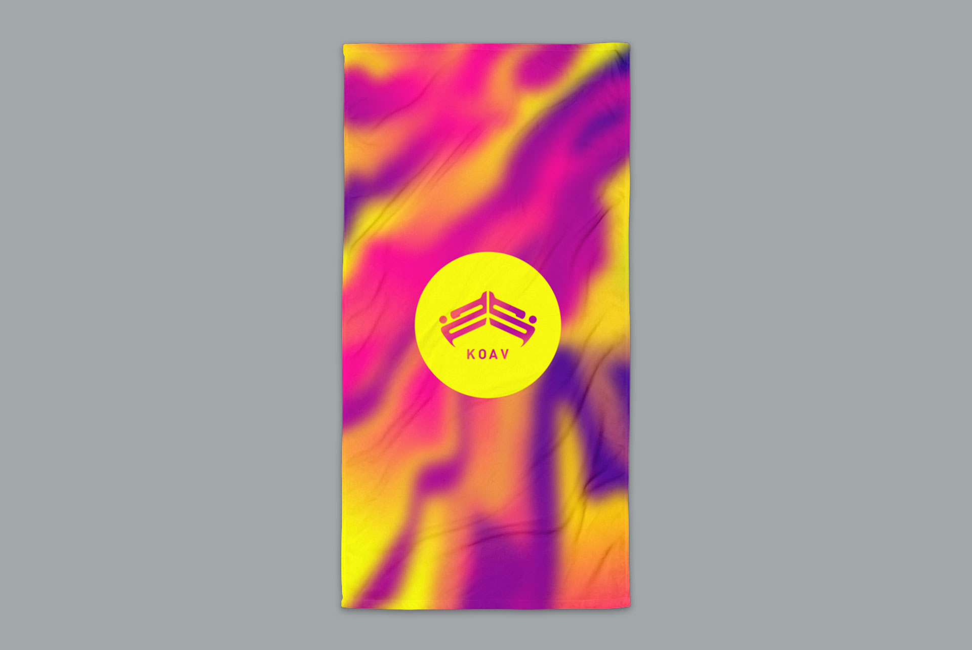 Psyched Sunset Terry Beach Towel by KOAV