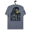 Local Rules Dark Heather Blue Premium Organic Cotton Eco-friendly T-Shirt by KOAV