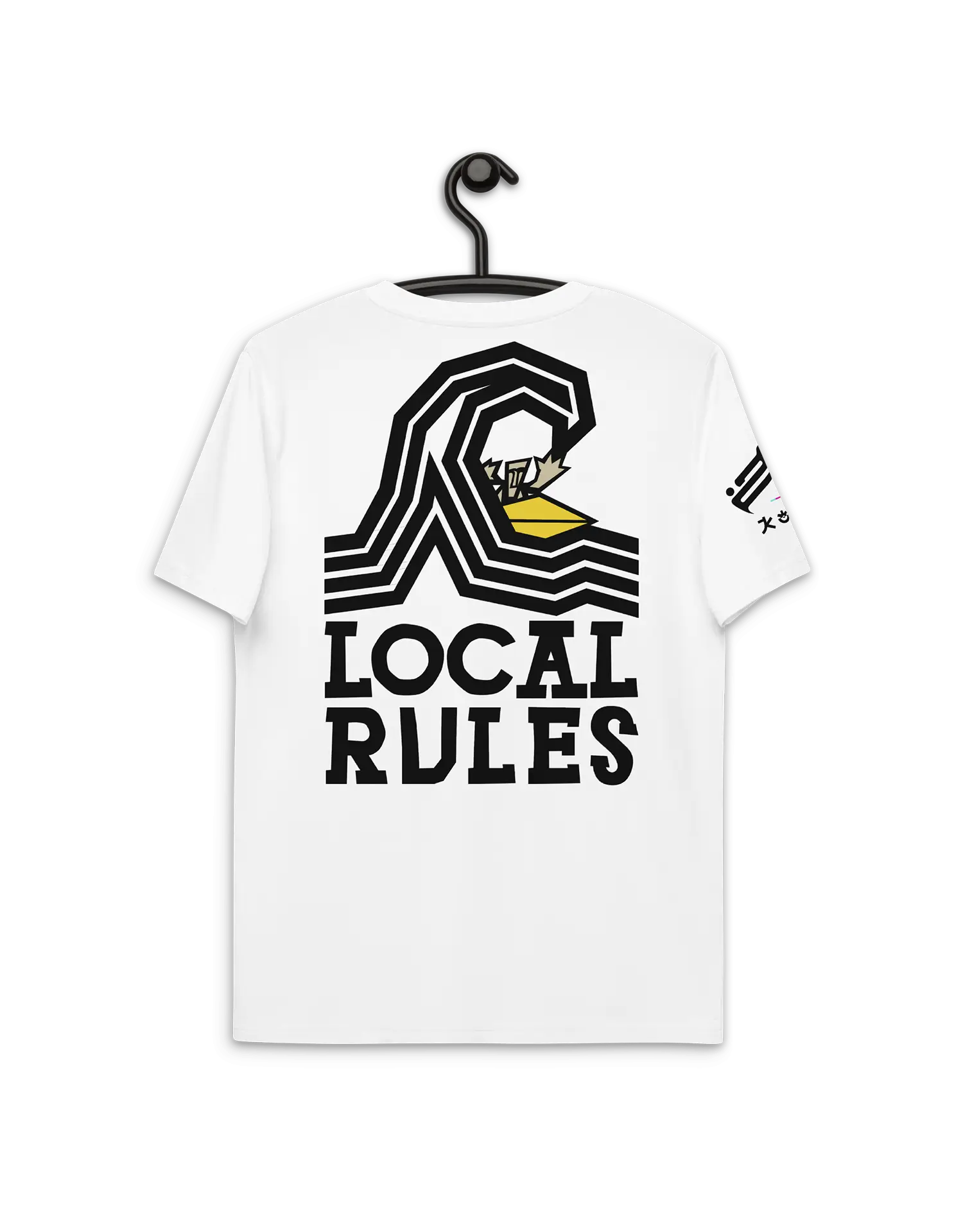 Local Rules White Premium Organic Cotton Eco-friendly T-Shirt by KOAV