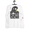 North Shore Surf White Premium Long Sleeve Tee by KOAV