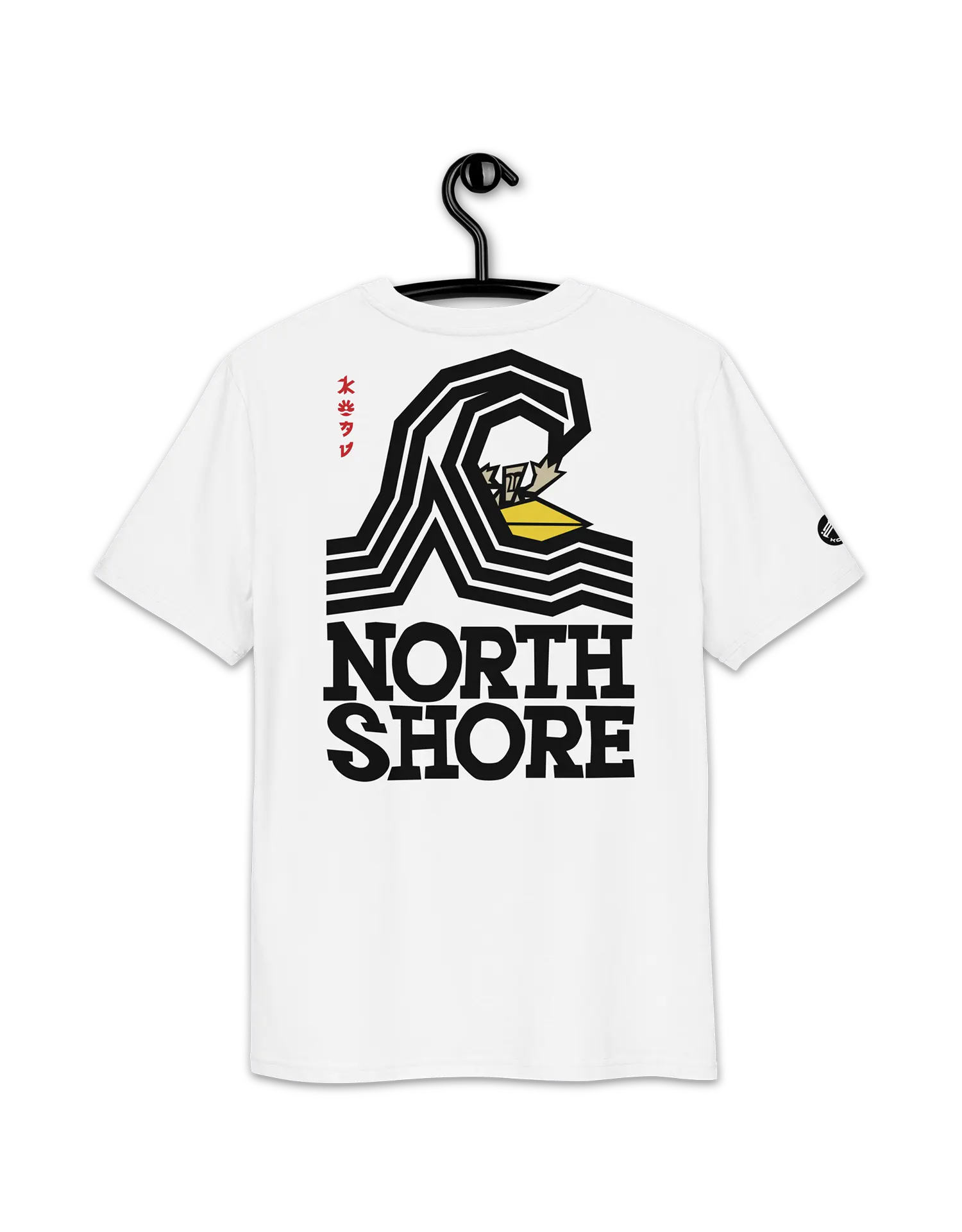 North Shore Surf White Premium Organic Cotton Eco-friendly T-Shirt by KOAV