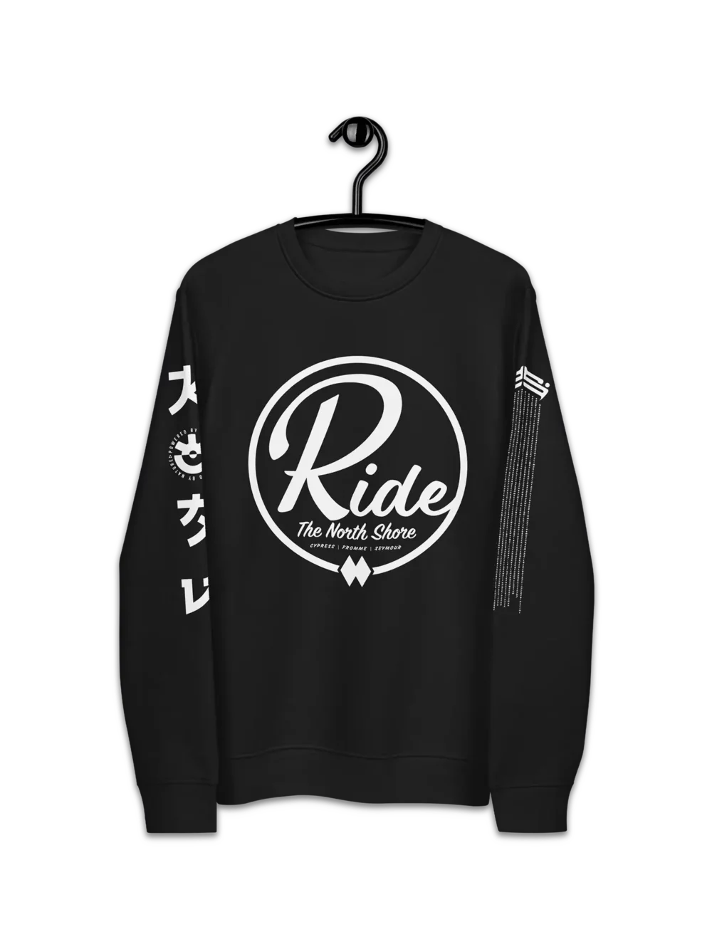 Ride the Shore Black premium Eco-friendly Sweater by KOAV
