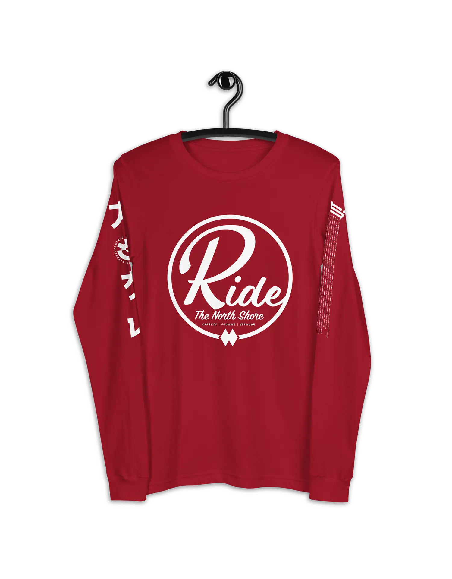 Ride The Shore Red Premium Long Sleeve Tee by KOAV