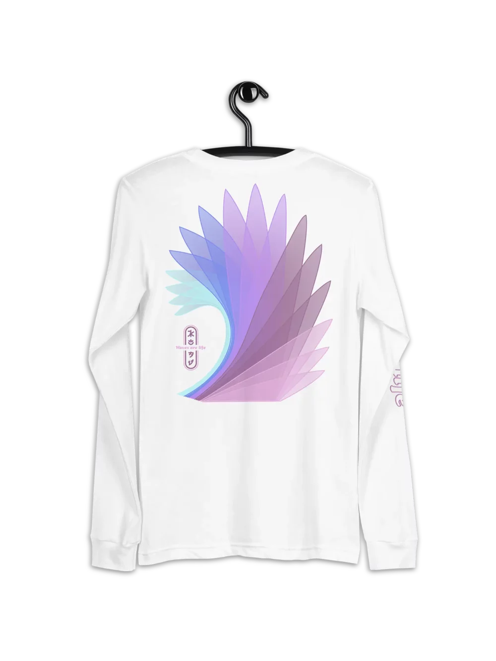 Waves are Life Premium White 100% Cotton Long Sleeve Tee by KOAV