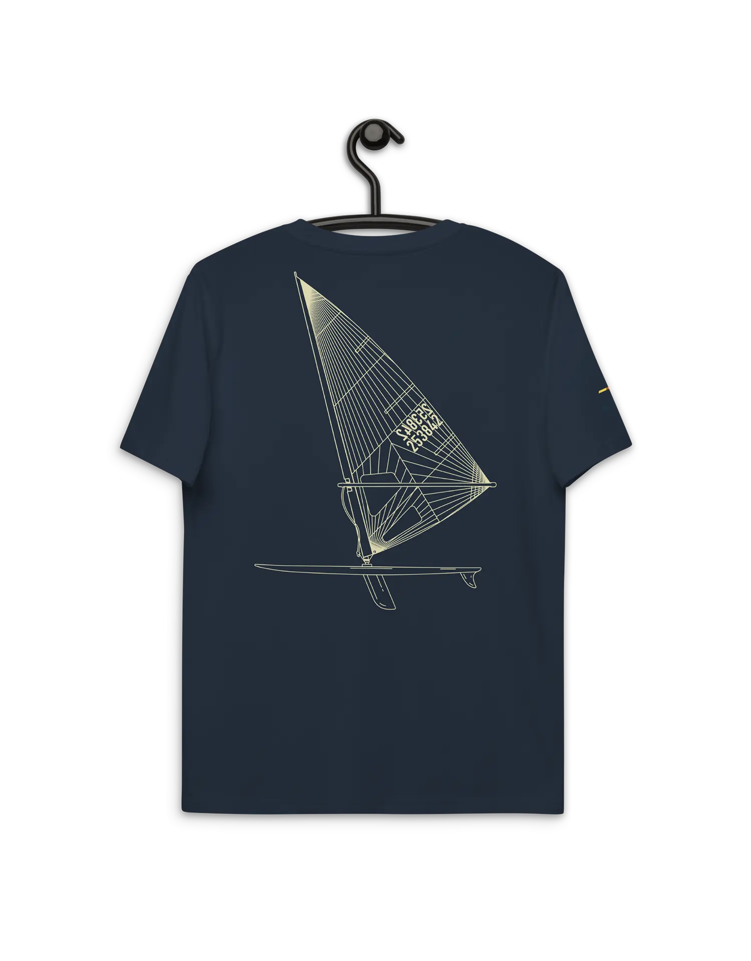 Windsurfer Blueprint French Navy Premium Organic Cotton Eco-friendly T-Shirt by KOAV