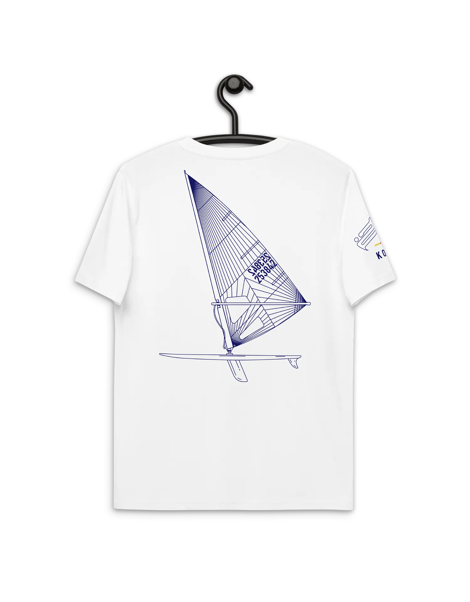 Windsurfer White Premium Organic Cotton Eco-friendly T-Shirt by KOAV