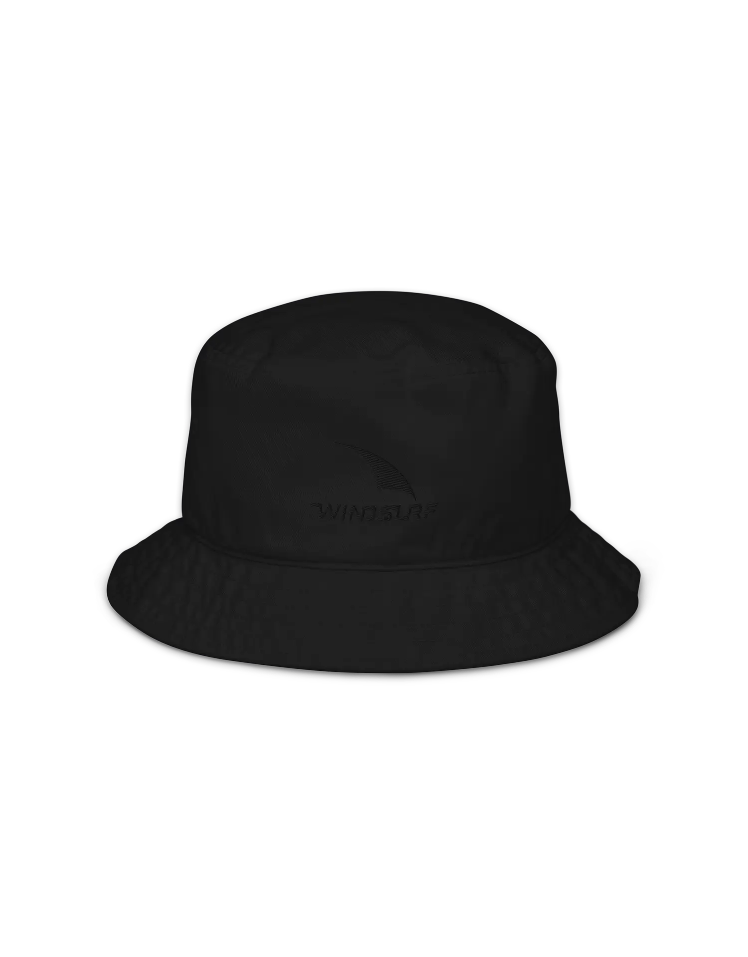 Windsurf Logo black 100% organic cotton bucket hat by KOAV