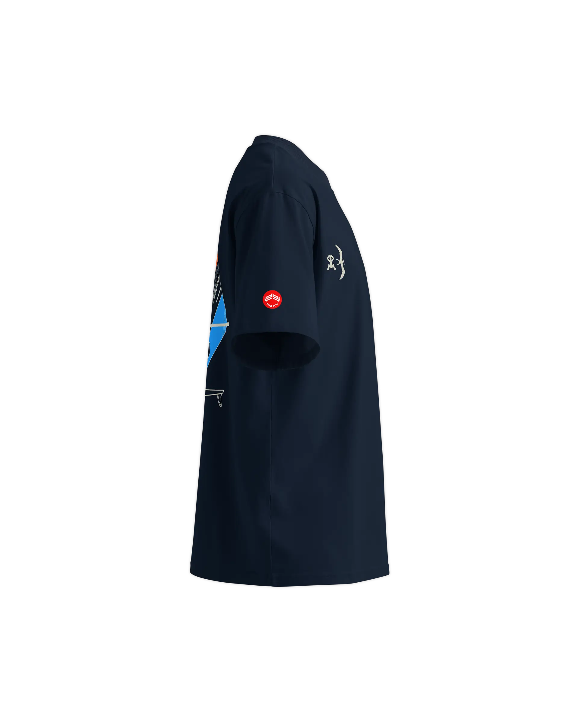 Right side view of the Windsurf Logo t-shirt showing the KOAV branding badge on the right sleeve.